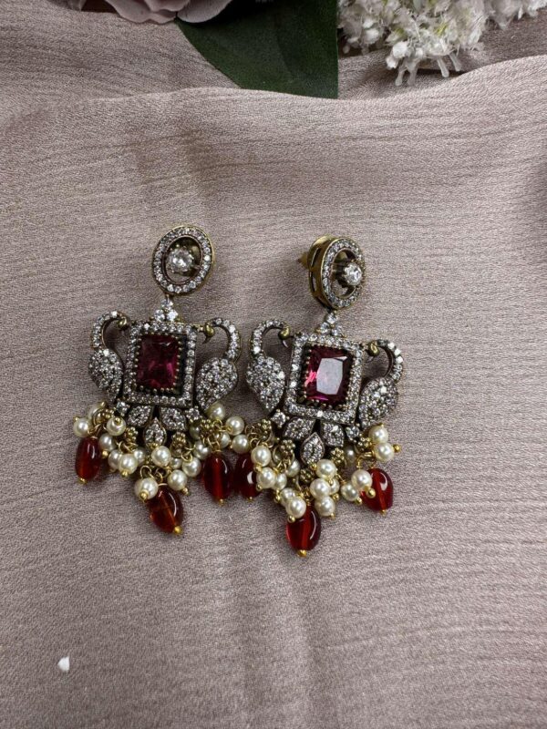 Victoria Peacock Necklace and earrings - Image 3