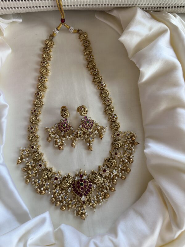 Premium quality pearl detailed long haram set - Image 6
