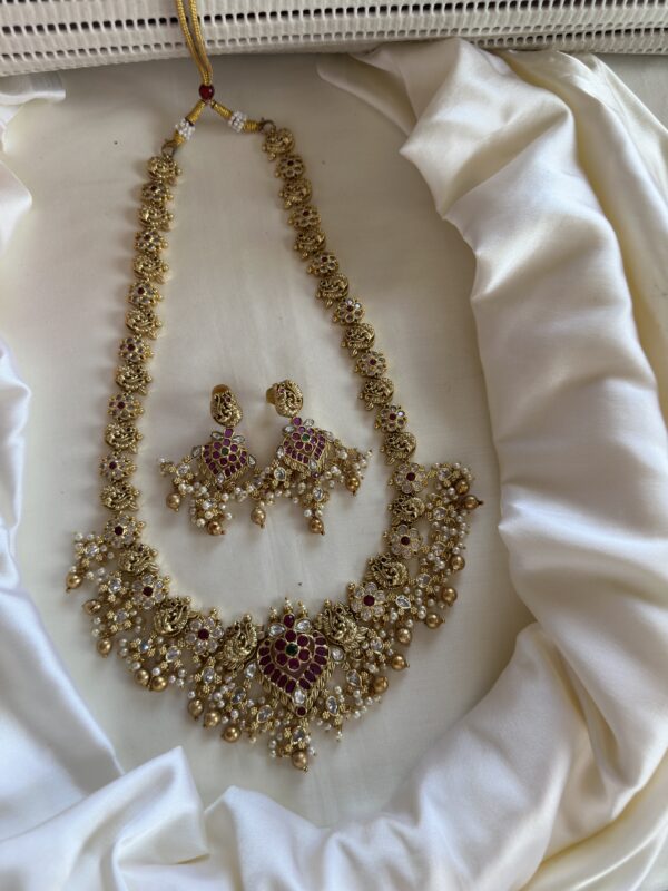 Premium quality pearl detailed long haram set - Image 3